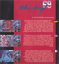 Box back cover for Blue Angel 69 on the Commodore Amiga.