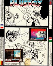 Box back cover for Blue Boy on the Commodore Amiga.