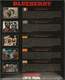 Box back cover for Blueberry on the Commodore Amiga.