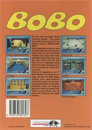 Box back cover for BoBo on the Commodore Amiga.