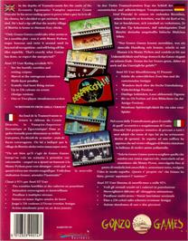 Box back cover for Brides of Dracula on the Commodore Amiga.