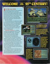Box back cover for Buck Rogers - Countdown To Doomsday on the Commodore Amiga.