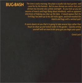 Box back cover for Bug Bash on the Commodore Amiga.