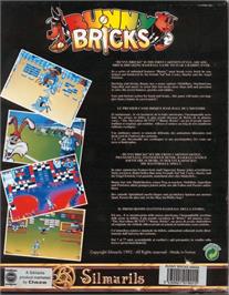 Box back cover for Bunny Bricks on the Commodore Amiga.