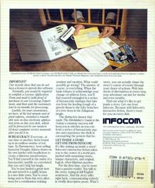 Box back cover for Bureaucracy on the Commodore Amiga.