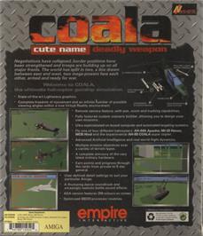 Box back cover for COALA on the Commodore Amiga.