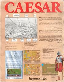Box back cover for Caesar on the Commodore Amiga.