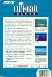 Box back cover for California Games on the Commodore Amiga.