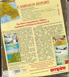 Box back cover for Campaign: From North Africa to Northern Europe on the Commodore Amiga.