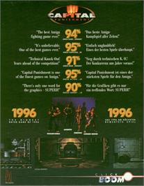 Box back cover for Capital Punishment on the Commodore Amiga.