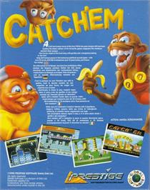 Box back cover for Catch 'em on the Commodore Amiga.