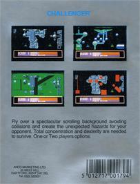 Box back cover for Challenger on the Commodore Amiga.
