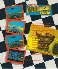 Box back cover for Championship Run on the Commodore Amiga.