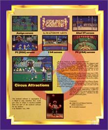 Box back cover for Circus Attractions on the Commodore Amiga.