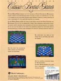 Box back cover for Classic Board Games on the Commodore Amiga.