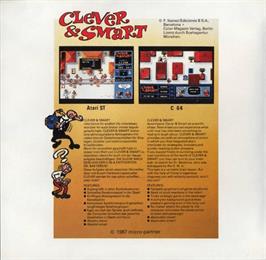 Box back cover for Clever And Smart on the Commodore Amiga.