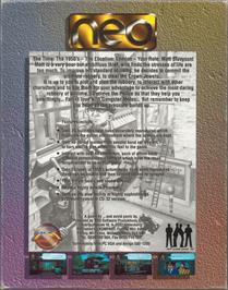Box back cover for Clue: Master Detective on the Commodore Amiga.