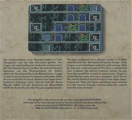 Box back cover for Cogan's Run on the Commodore Amiga.