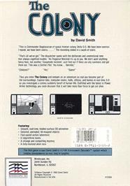 Box back cover for Colony on the Commodore Amiga.