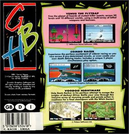 Box back cover for Combo Racer on the Commodore Amiga.