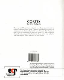 Box back cover for Cortex on the Commodore Amiga.