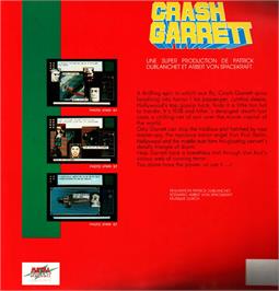 Box back cover for Crash Garrett on the Commodore Amiga.