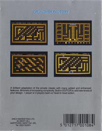 Box back cover for Cruncher Factory on the Commodore Amiga.
