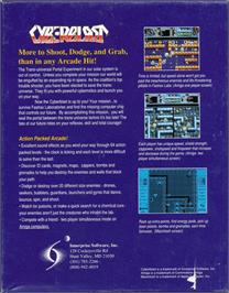 Box back cover for Cyberblast on the Commodore Amiga.