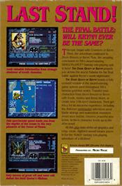 Box back cover for Dark Queen of Krynn on the Commodore Amiga.