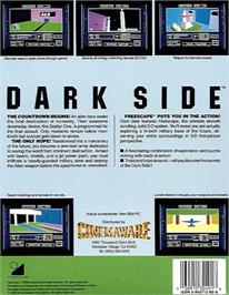 Box back cover for Dark Side on the Commodore Amiga.