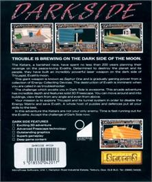 Box back cover for Dark Side on the Commodore Amiga.