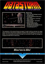 Box back cover for Datastorm on the Commodore Amiga.