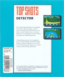 Box back cover for Detector on the Commodore Amiga.