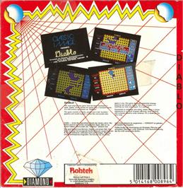 Box back cover for Diablo on the Commodore Amiga.