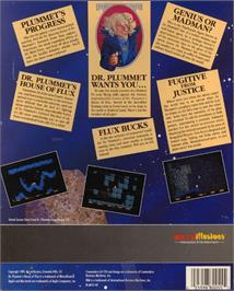 Box back cover for Dr. Plummet's House Of Flux on the Commodore Amiga.