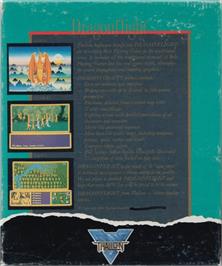 Box back cover for Dragonflight on the Commodore Amiga.