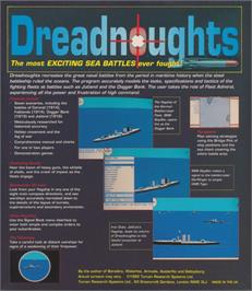 Box back cover for Dreadnoughts on the Commodore Amiga.