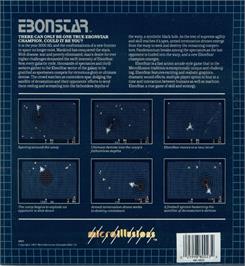 Box back cover for Ebonstar on the Commodore Amiga.