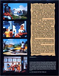 Box back cover for Elysium on the Commodore Amiga.