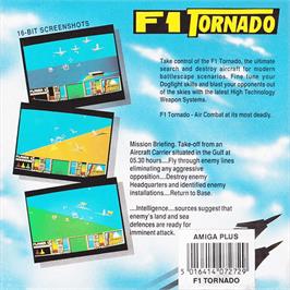 Box back cover for F1 Tornado on the Commodore Amiga.