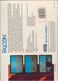 Box back cover for Falcon on the Commodore Amiga.