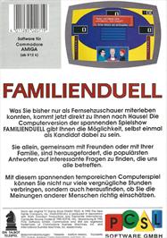 Box back cover for Familien Duell on the Commodore Amiga.