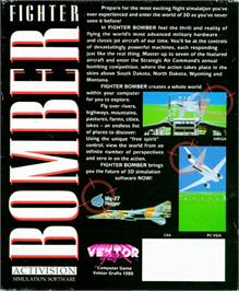 Box back cover for Fighter Bomber on the Commodore Amiga.