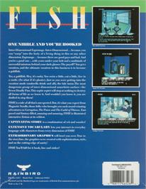 Box back cover for Fish! on the Commodore Amiga.