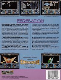 Box back cover for Foft - Federation Of Free Traders on the Commodore Amiga.