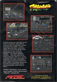 Box back cover for Franko - The Crazy Revenge! on the Commodore Amiga.