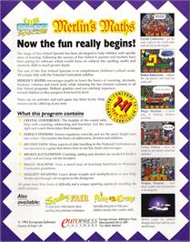 Box back cover for Fun School Specials - Merlin's Maths on the Commodore Amiga.