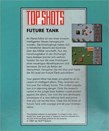 Box back cover for Future Tank on the Commodore Amiga.
