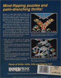 Box back cover for Globulus on the Commodore Amiga.
