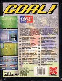 Box back cover for Goal on the Commodore Amiga.